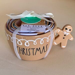 Rae Dunn Christmas Holiday 2024 Gingerbread Set Of 4 Ceramic Measuring Cups